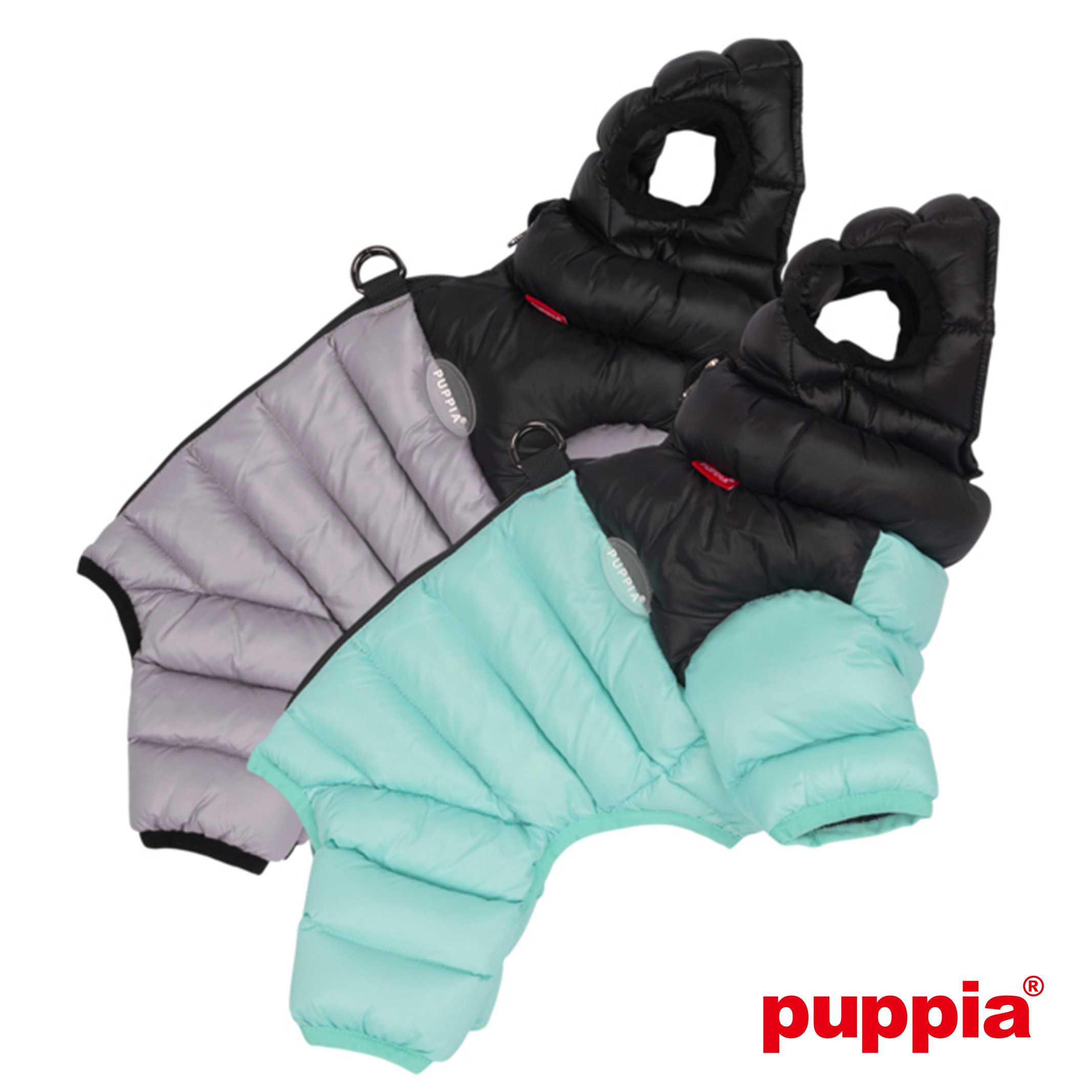 犬服 馬具一体型防寒前掛け 熱のある状態原料品 Alpine Puffer Suit 背開き オールインワン厚地の外套 Dカン付き添い人 小型犬 中型犬 Puppia ドッグウェア 犬 厚地の外套 馬具 差し上げ物 差し上げ物 前掛け 愛玩動物装置 今めかしい 防寒着 おさんぽ PUPPIA