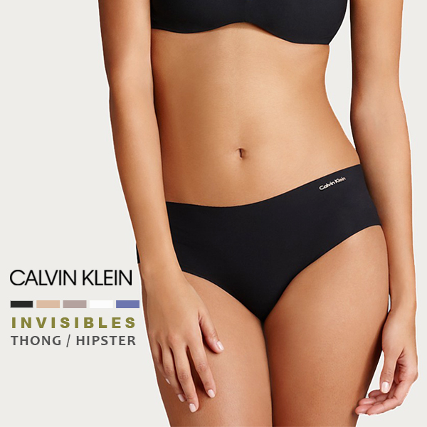 カルバンクライン インビジブル ソング ＆ ヒップスター レディース 下着 CK Calvin Klein INVISIBLES THONG ショーツTバック タンガ ショーツ シームレス画像