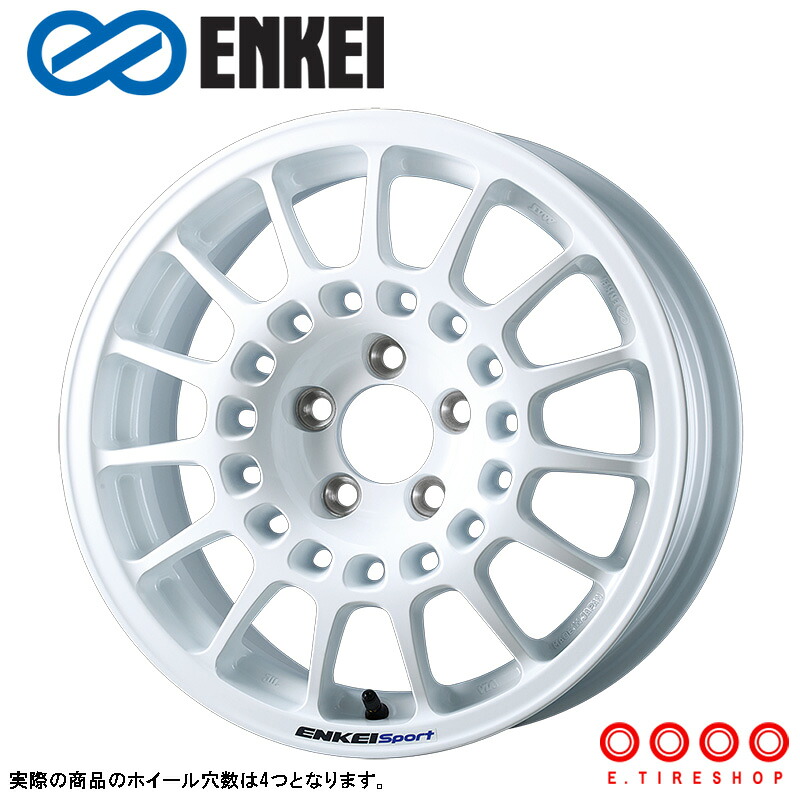 ENKEI RC-G5 15×6.5J PCD100 4H INSET+40 ボア径φ75 ホワイト (W) 15インチ ホイール単品 1本 エンケイ ENKEI スポーツ sport|Eタイヤショップ