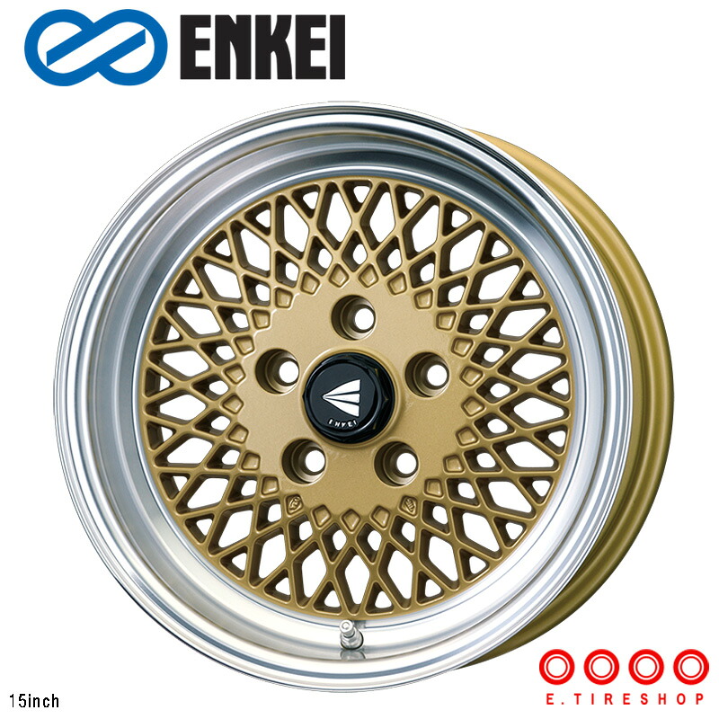 ENKEI92 16×5.5J PCD100 4H INSET+45 ボア径φ75 ゴールド 16インチ ホイール単品 1本 ENKEI エンケイ ネオ クラシック
