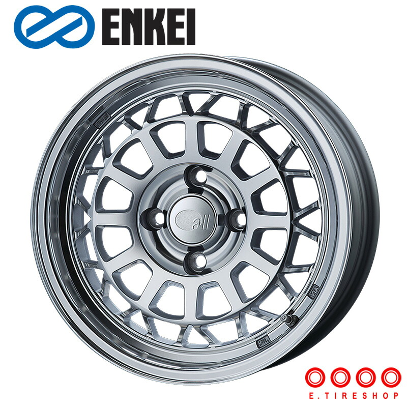 ENKEI all nine 15×6.0J PCD98 4H INSET+35 ボア径φ58 ミラーポリッシュ MP 15インチ ホイール単品 1本 エンケイ ENKEI all 9 18,500円