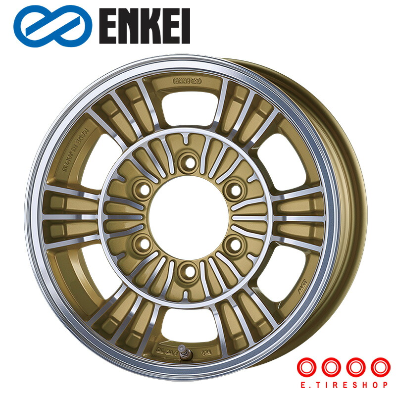ENKEI オールロードレーシング 15&times;6.0J PCD139.7 6H INSET+32 ボア径φ108.2 マシニングゴールド (MG) 15インチ ホイール単品 1本 エンケイ ALLROAD RACING｜Ｅタイヤショップ 19,710円