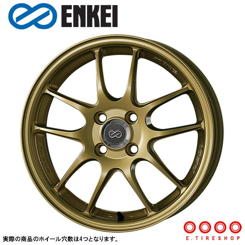 ENKEI PF01 16&times;5.0J PCD100 4H INSET+45 ボア径φ75 ゴールド (G) 16インチ ホイール単品 1本 エンケイ ENKEI パフォーマンスライン PerformanceLine｜Ｅタイヤショップ