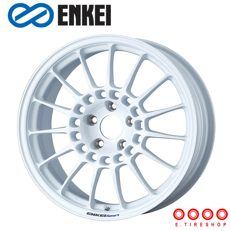 ENKEI RC-T5 18&times;8.0J PCD114.3 5H INSET+35 ボア径φ75 ホワイト (W) 18インチ ホイール単品 1本 エンケイ ENKEI スポーツ sport｜Ｅタイヤショップ