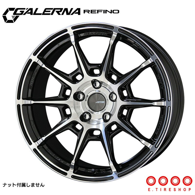 ガレルナ レフィーノ 16×6.5J PCD139.7 6H INSET+38 ハブ径φ106 ブラックポリッシュ 16インチ ホイール単品 1本 GALERNA REFINO 共豊 AME
