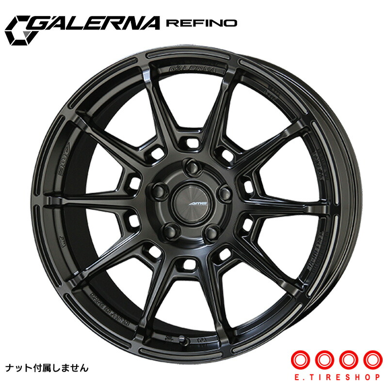 ガレルナ レフィーノ 18×9.5J PCD114.3 5H INSET+22 ハブ径φ73 マットブラック 18インチ ホイール単品 1本 GALERNA REFINO 共豊 AME|Eタイヤショップ