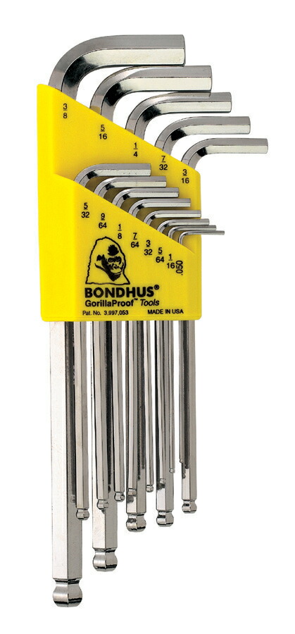 あすつく対応 「直送」 ボンダス BLX15MB ボールポイント・Ｌ−レンチ　エクストラロング　セット１５本組 １．２７−１０ｍｍ ボンダス ボンダス ボールポイント・Ｌ−レンチ ロング セット１５本組