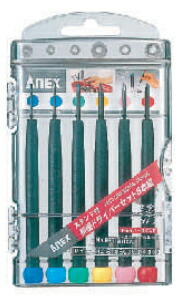 楽天市場】ANEX アネックス 特殊精密ドライバーセット6本組 3476