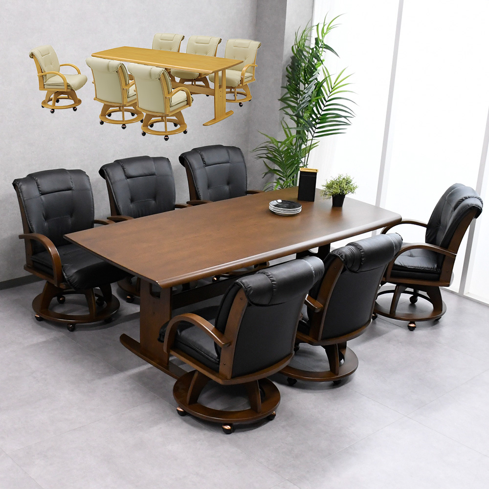 TR DC WH 6脚 回転式ダイニングチェア ブラウン＊ブラック 楽天市場