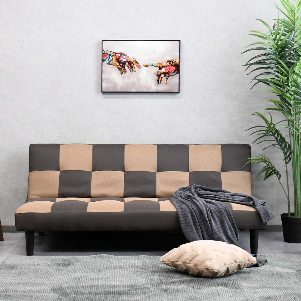 3 WAY ソファベッド 2P ソファー  レザー調 PVC ソファベッド 折りたたみ 3way 2人掛け 3人掛け 脚付き ブラック