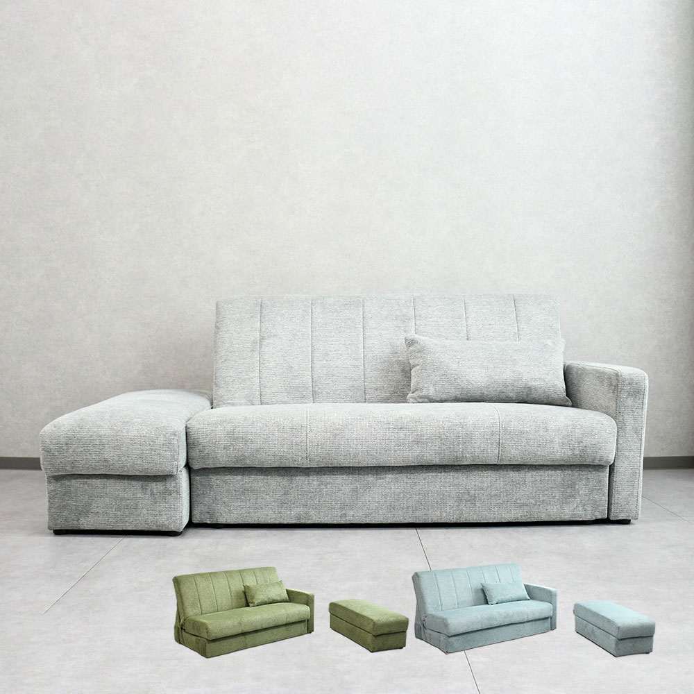 楽天市場】ソファベッド ソファーベッド 幅192cm ブルー グレー 3人