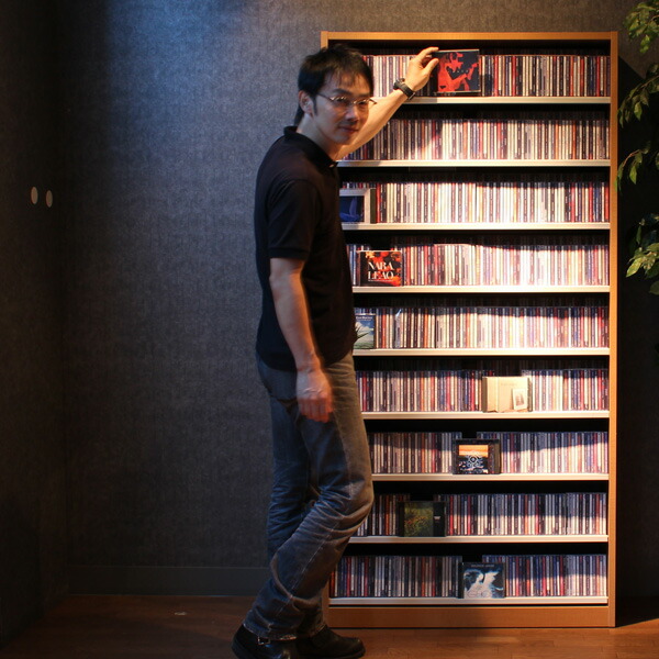 書棚 コレクター仕様 家電ボード 大容量 ブックラック 収納家具のイー ユニットcdラック シェルフ レンジ台 デザイン 収納 大量 箪笥 プロ デザイン 大量 日本製 ラック おしゃれ 業務用 前後収納で同じ幅で2倍収納タンデムｃｄラック Cd Dvd収納 おしゃれ 木製