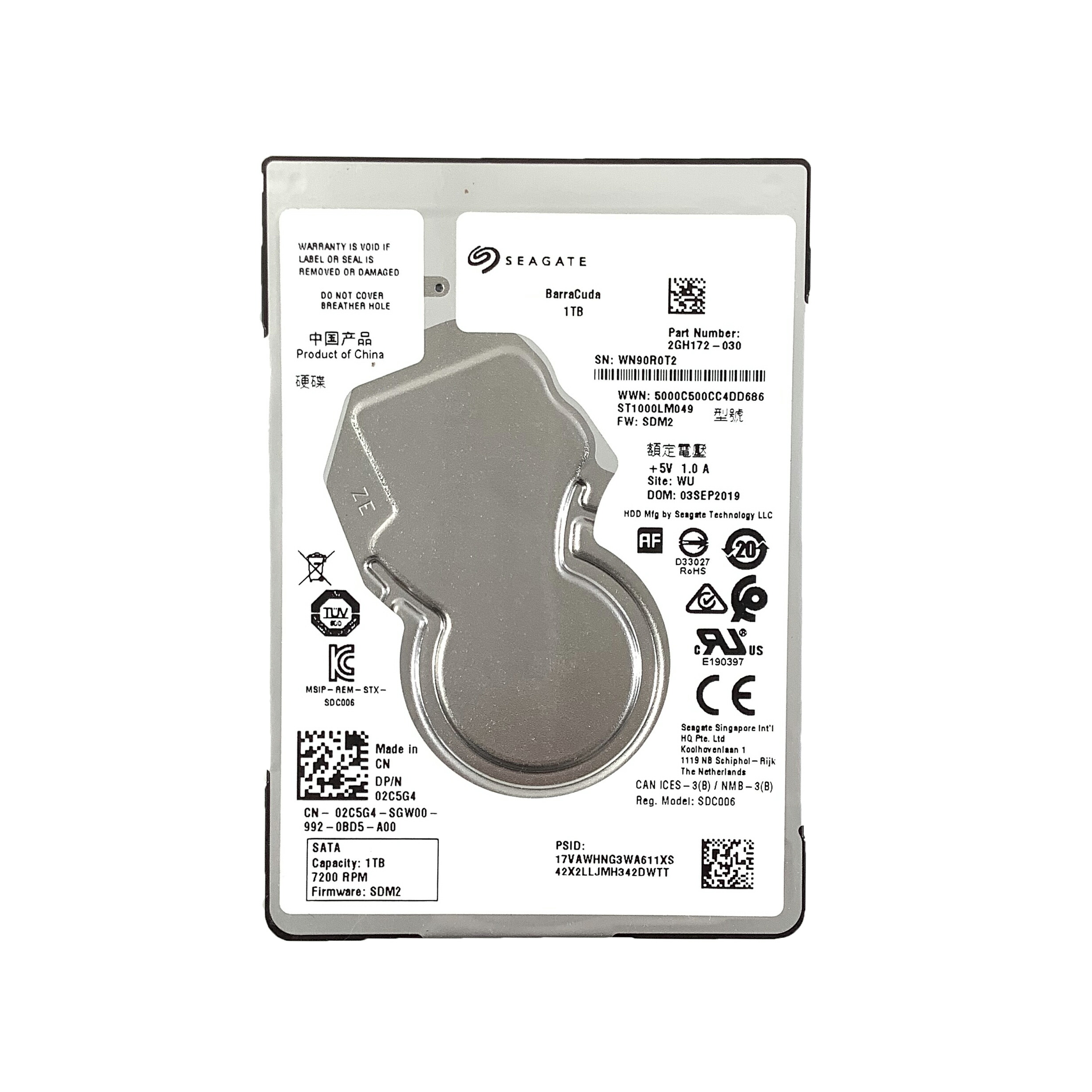 2.5インチ 1TB HDD 6個セット！ TOSHIBA 【最安挑戦 新品 HDD】 1TB 2.5インチ 9.5mm Serial ATA