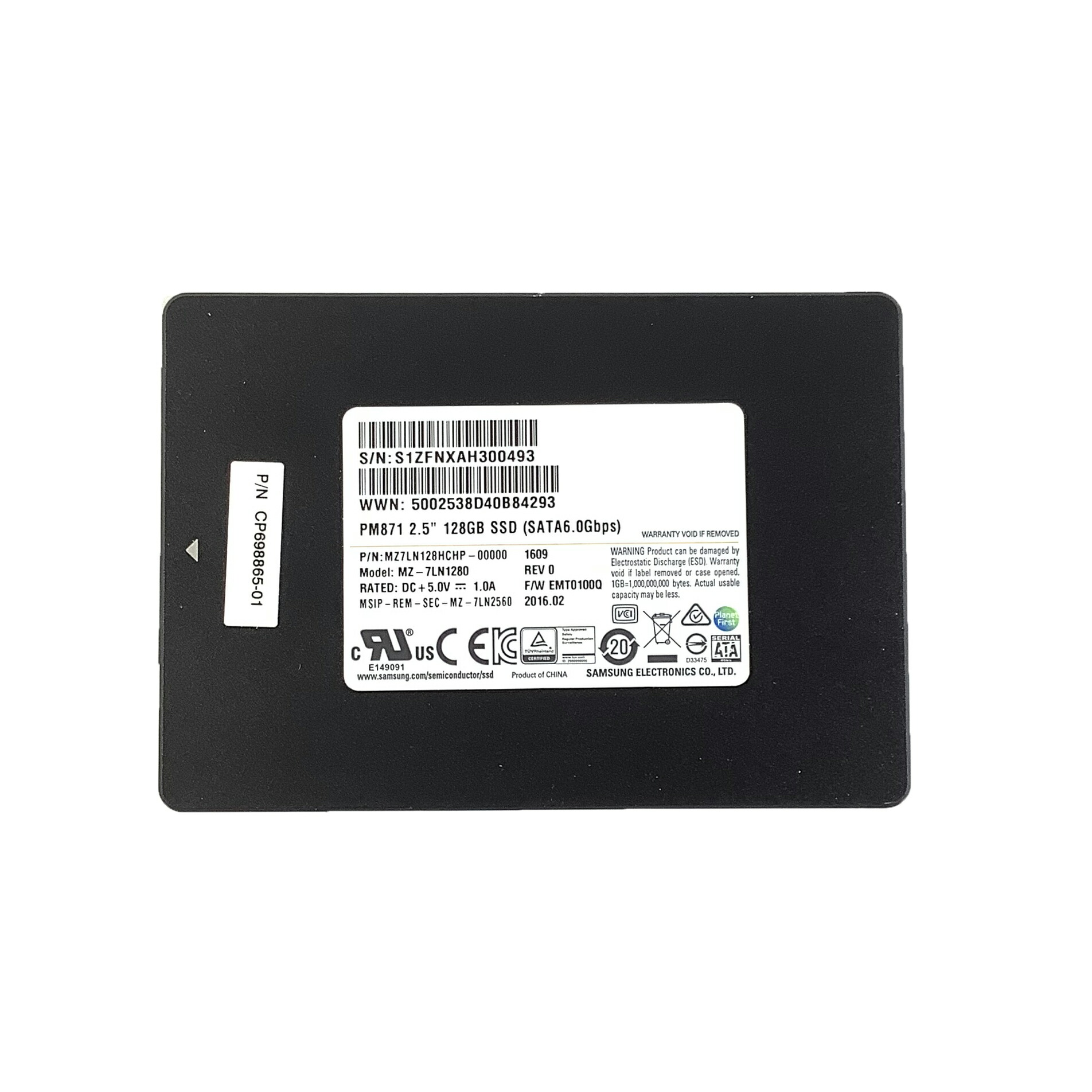 【楽天市場】SAMSUNG 2.5インチ 128GB SATA SSD 1点 サムセン 型番:MZ-7TY1280 増設SSD SATA  6.0Gbps CM871a 【中古動作品】 : エーワンケント楽天市場店