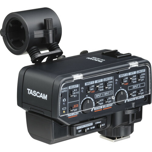 TASCAM CA XLR2D AN 銀鏡レスカメラ相応うXLRマイクロホンアダプタ ニコン用 タスカム 黒いこと
