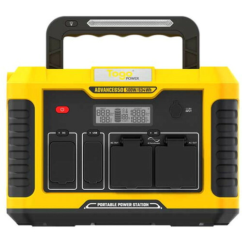 コンピューケース・ジャパン AD650Y ポータブル電源 Togopower 634wh イエロー｜イーウェルネス店 36,491円
