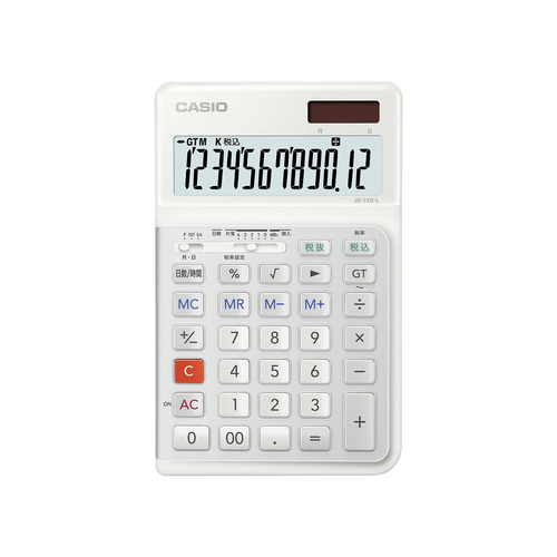 カシオ JE-12D-L-WE 万物の霊長科学技術計算器 ジャスト手合い 12桁 白いこと JE12DLWE