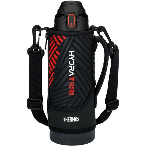 サーモス FJS-1000F-BKOR 真空断熱スポーツボトル ワンタッチで簡単オープン 1000ml ブラックオレンジ画像