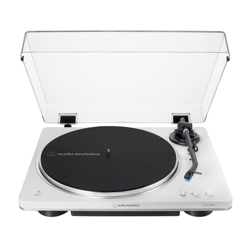オーディオテクニカ AT-LP70XBT WS フルオートターンテーブル Bluetooth搭載 ホワイト／シルバー｜イーウェルネス店