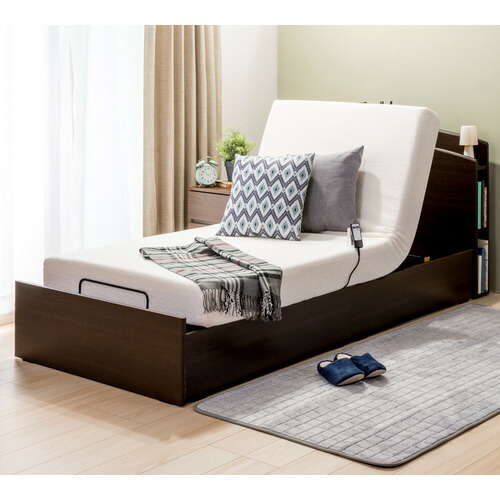 【展示品】ヤマダオリジナル 電動リクライニングベッド アシステック1プラス シングル][幅97]ヤマダオリジナル 音声コントロール電動リクライニング