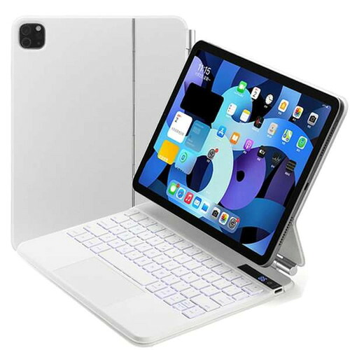 RM RM-1999WH Bluetooth対応 タッチパッド搭載キーボード一体型ケース 第10世代iPad用 ホワイト