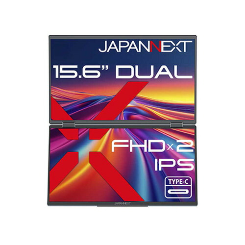 JAPANNEXT デュアルモバイルモニター HDMI USB Type-C 15.6型 ／盛りだくさん固定ディスク広広とした JN-DMD-IPS156F