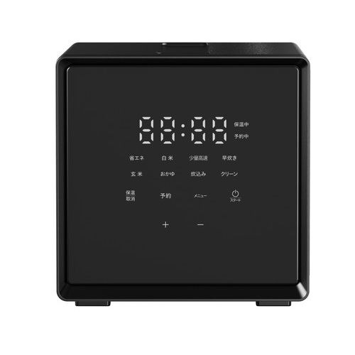YAMAZEN NEJS-025CM キューブ型マイコン炊飯器 2合炊き ブラック