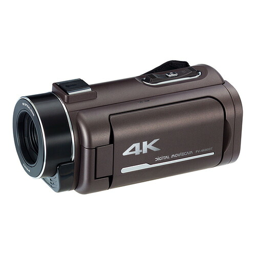 ネクシオン FV-4K800T 4Kデジタルムービーカム CMOSセンサー搭載 829万画素 リモコン付属 ブラウン