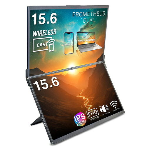 特殊 UQ-PM15W-Q 15.6型 盛りだくさん固定ディスク デュアルモバイルモニター 狭額ベゼル 返事をする迅速さ6ms リフレッシュ単位料金60サイクル 黒いこと