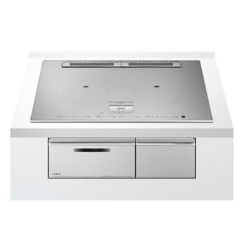 HITACHI HT-N100STWF(S) 貨物輸送無料 ビルトはたご屋IH煮炊き暖房器 3口IH 200V 天板幅75糎 割り増し金しろがね色