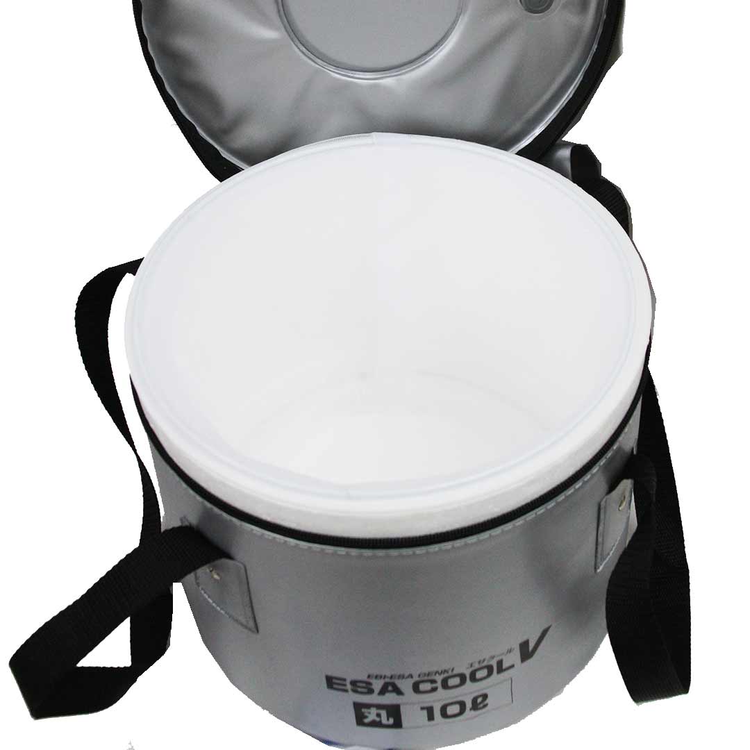 エサクーラー丸 Es 5 エアポンプ付き 10l Yh707b エビバッカン 活きエビクーラー 年末のプロモーション特価 10l