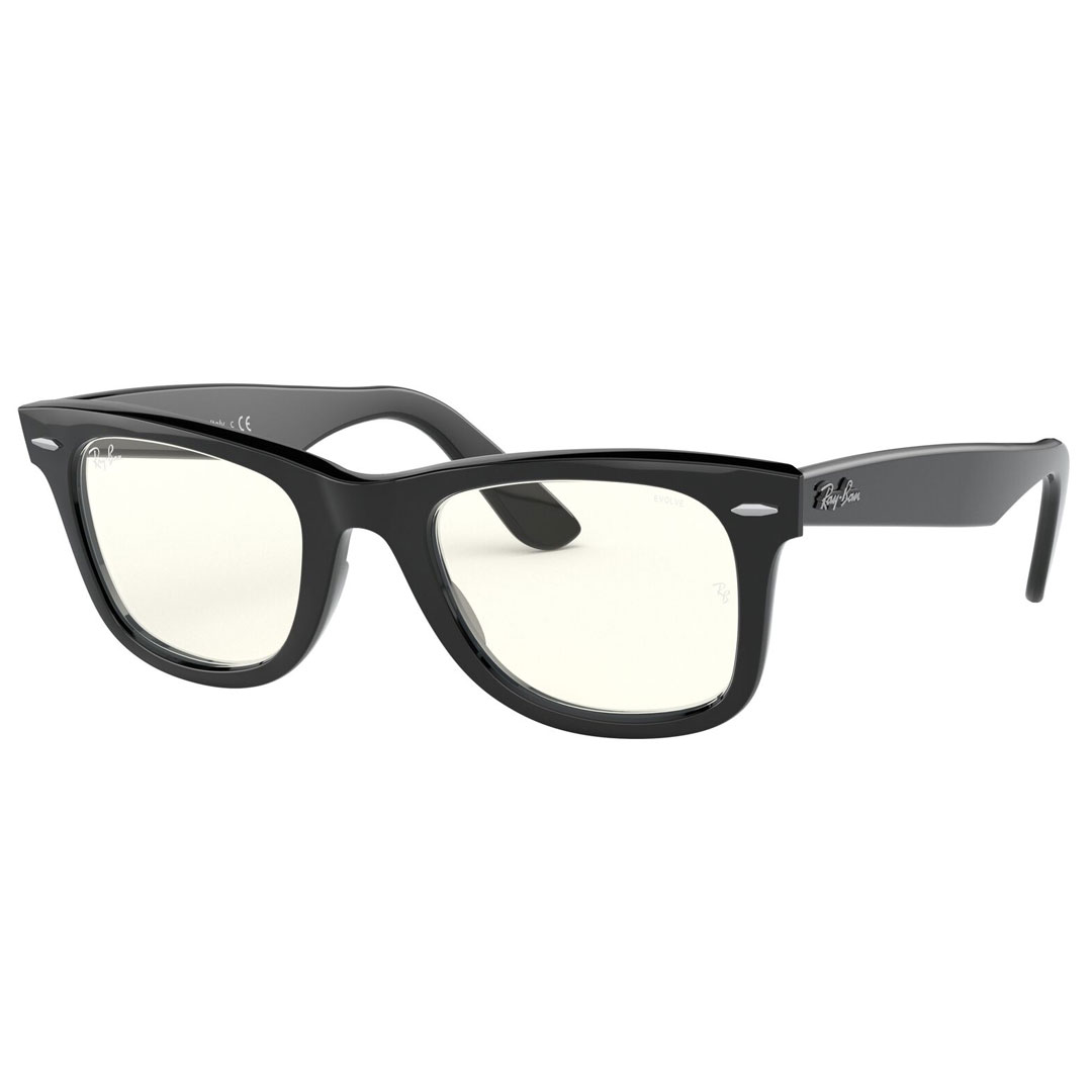 レイバン Ray-Ban WAYFARER CLEAR EVOLVE ORB2140F 901/5F 52 黒眼鏡 非偏光