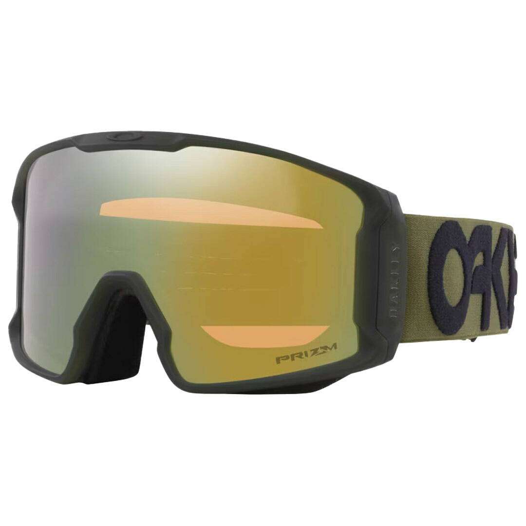 オークリー OAKLEY LINE MINER L 7070F001 【フレーム】MATTE B1B NEW DARK BRUSH　【レンズ】PRIZM SAGE GOLD IRIDIUM スノーゴーグル●画像