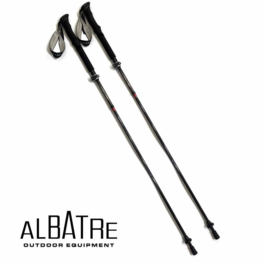 アルバートルALBATRE　 AL-TIP2300C　I型グリップ(2本組)　 カーボントレッキングポール　