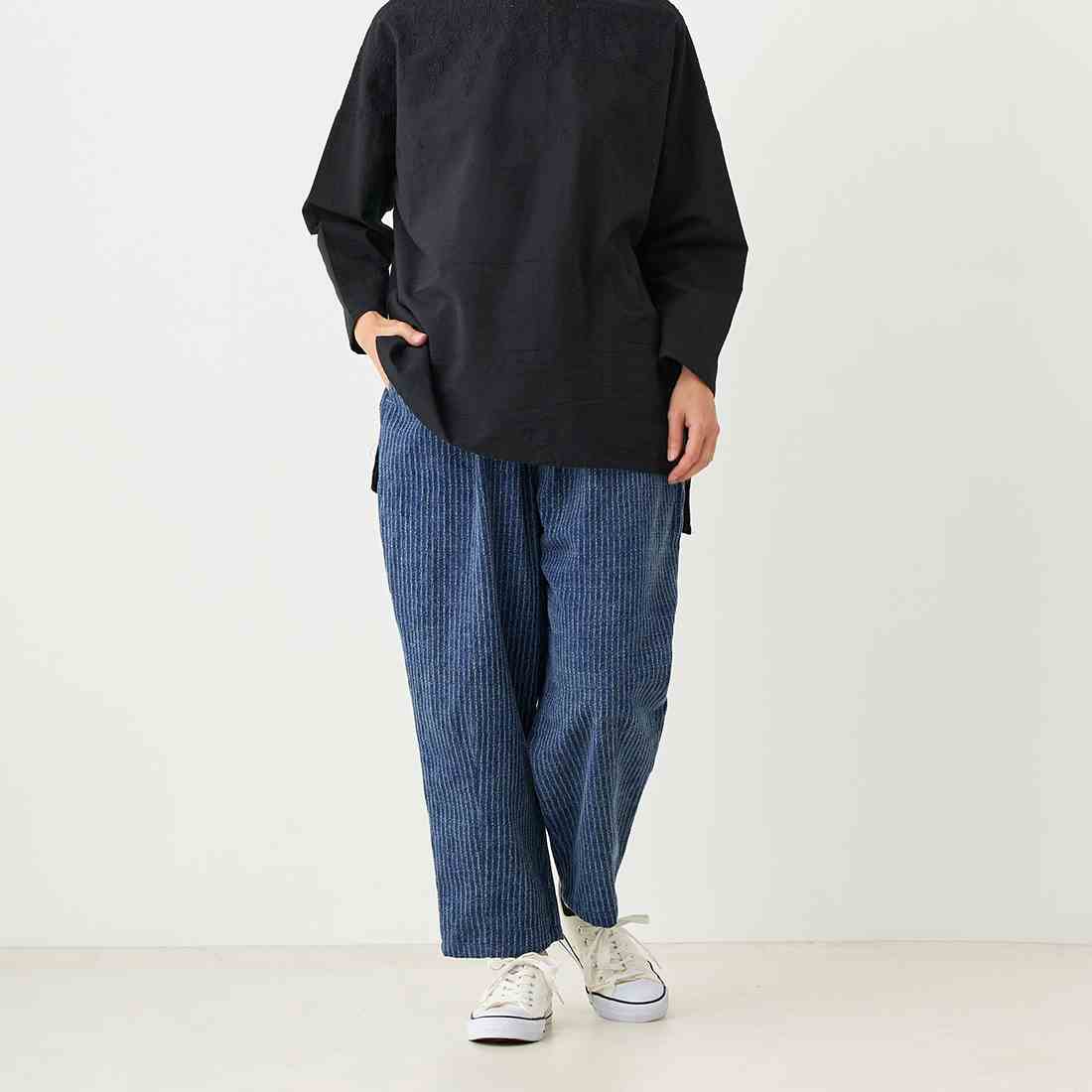 TMC 【Shanti Shanti】曲線状の形ズボン下 荷縄 インディゴ 10725-440-112 4589450052440 秋冬 レディースズボン下 【尖んがり5倍】【7月末まで】