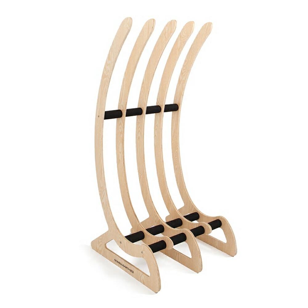 オーシャンアンドアースOCEAN\u0026EARTH O\u0026E TIMBER FREE STANDING RAX ｜4 BOARD 9321977706681 サーフボードスタンド