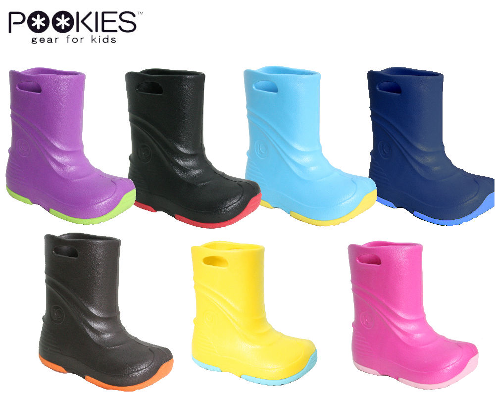 POOKIES ( プーキーズ ) PK-EB520 ジュニア 子供用 レインブーツ ・ レインシューズ 雨靴 【 送料無料 ( 北海道 ・ 沖縄除く ) 】雨具・長靴 完全防水