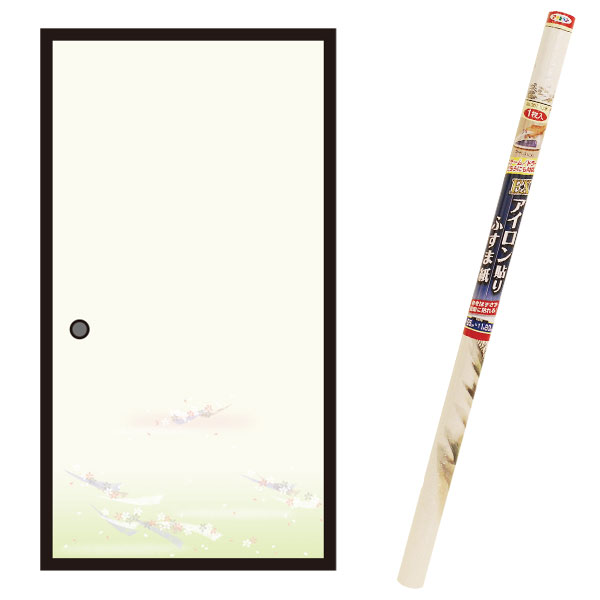襖紙 EXアイロン貼りふすま紙 1枚入 流花 ×4本 幅95cm×長さ180cm No.002 アサヒペン ふすま紙 アイロン ふすま 襖張り替え 襖紙 和モダン 襖紙 おしゃれ