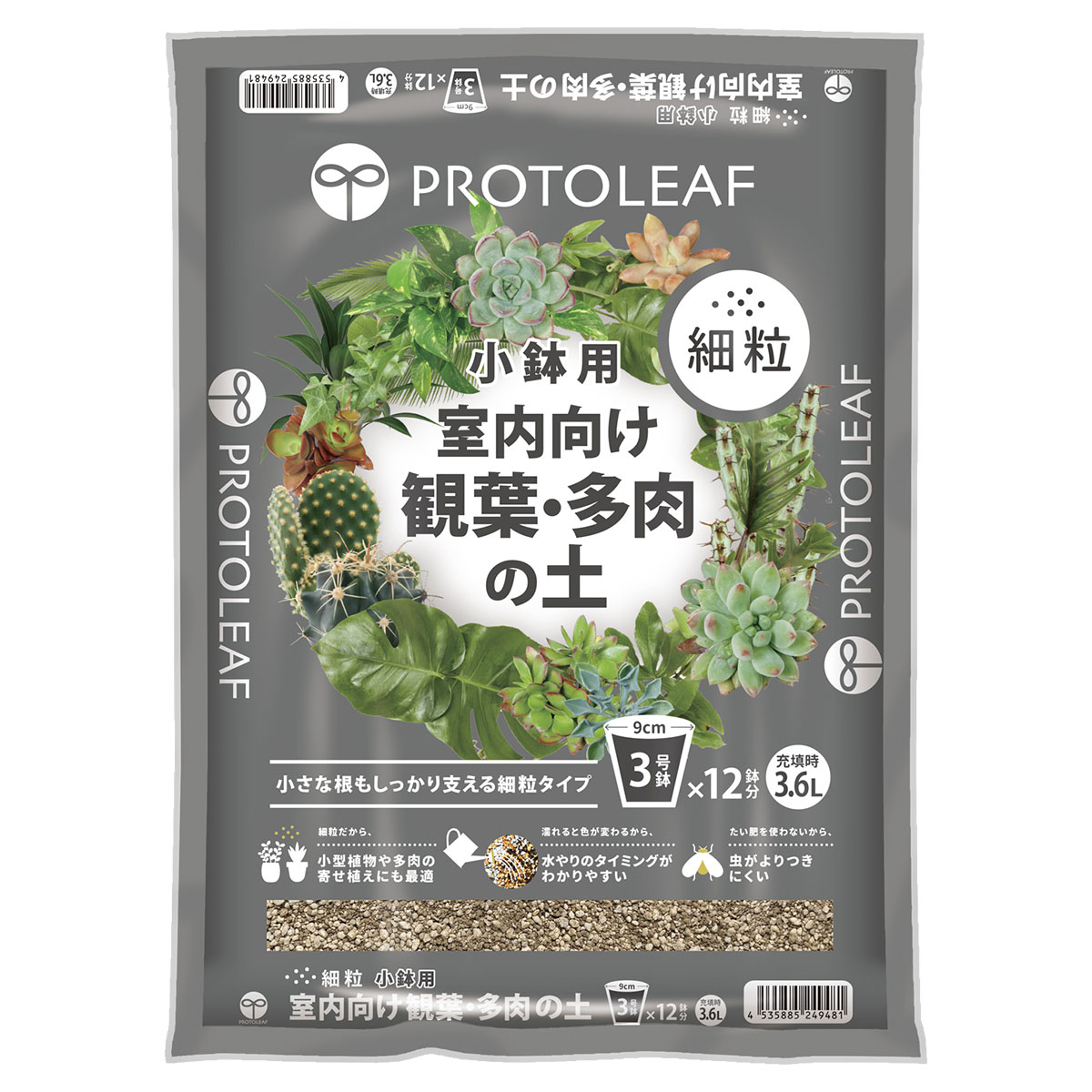楽天市場】培養土 室内向け観葉・多肉の土 細粒 0.6L 小鉢用 プロト