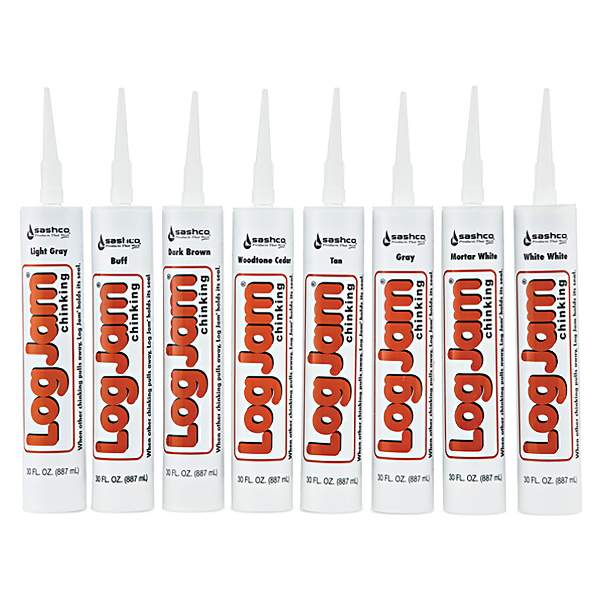 コーキング ログジャム 870ml ×10本 全8色 Log Jam 29fl.oz サシュコ シーリング シーラント コーキング剤 シーリング材 コーキング材 ログハウス 補修