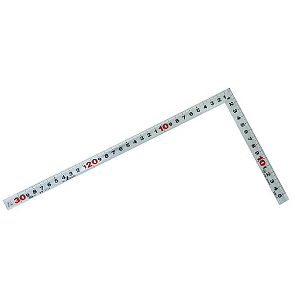 楽天市場】曲尺角厚 シルバー 1尺6寸 裏面角目 内ぴた鶴亀 10340 かね