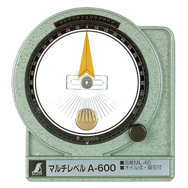 水平器 マルチレベル A-600 縦78mm&times;横62mm&times;厚さ15mm 78966 シンワ測定 角度計 水準器 レベル 勾配計 水平器 マグネット シンワ 測量機器 水平 M1｜イーワイズ