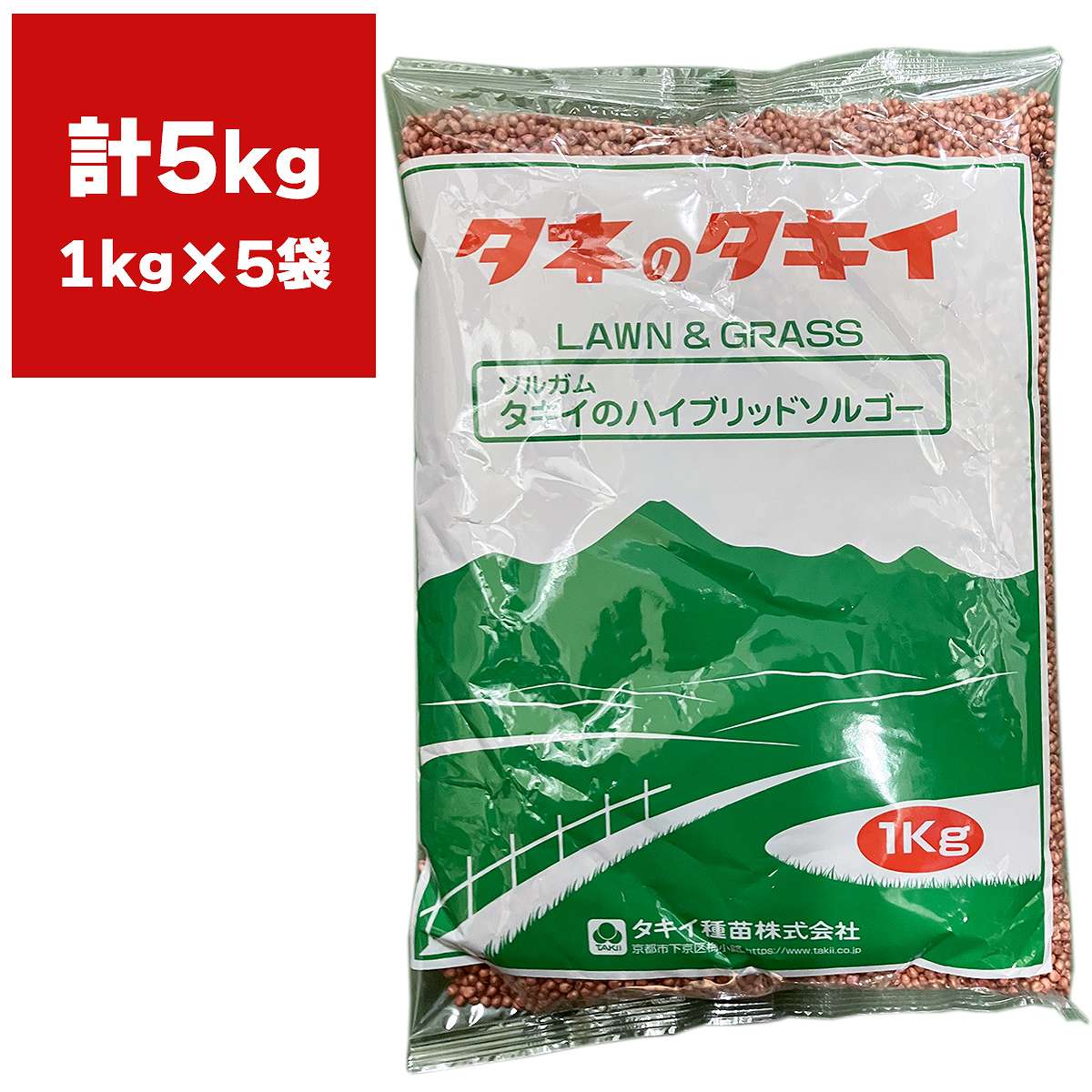 緑肥 ソルガム タキイのハイブリッドソルゴー 5kg (1kg×5袋) タキイ種苗 緑肥 種 緑肥 種子 ソルゴー 種 ソルゴー 種子 緑肥 業務用 種子 ソルゴーの種