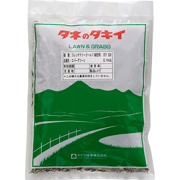 フレンチマリーゴールド エバーグリーン BTY588 0.1kg×10袋 タキイ種苗 タネのタキイ 花種 花 種子 花 種 緑肥 種子 花の種 緑肥 種 マリーゴールド 種|イーワイズ