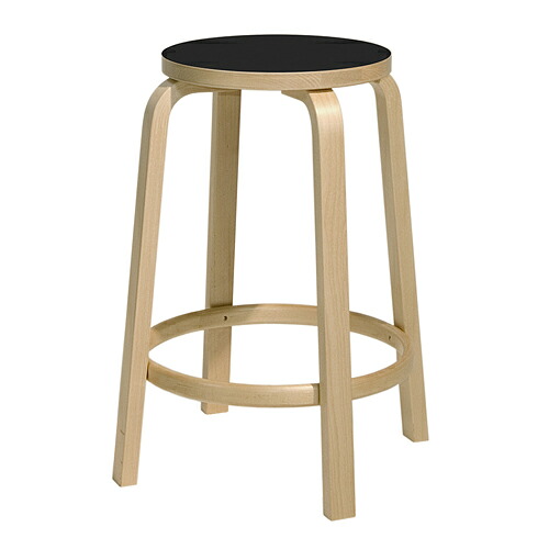 artek（アルテック）スツール 64 Carry Away Series（キャリー・アウェイ・シリーズ） ブラックリノリウム 【受注品・要組立】｜YAMAGIWA