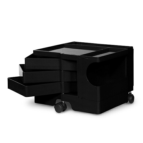 B-LINE（ビーライン）収納ワゴン BOBY WAGON（ボビーワゴン） 1段3トレイ / ブラック【受注品】