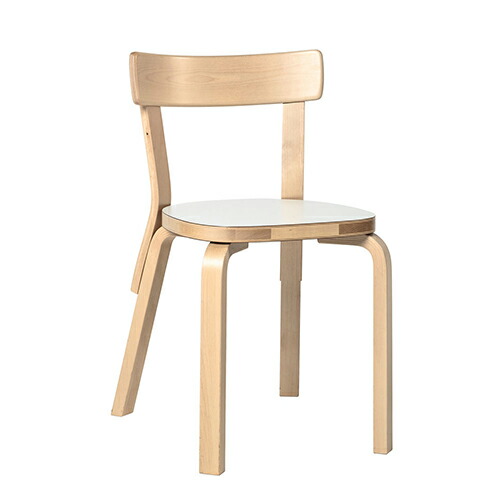 artek(アルテック)ダイニングチェア 69チェア ホワイトラミネート【要組立】|YAMAGIWA