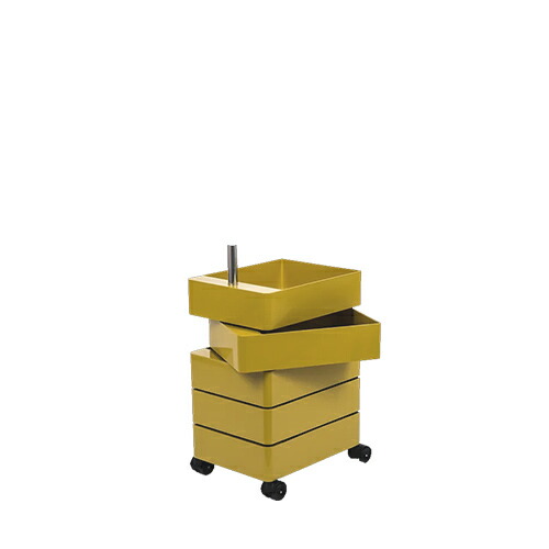 Magis（マジス）収納家具360°CONTAINER 5 drawers イエロー / ブラックキャスター