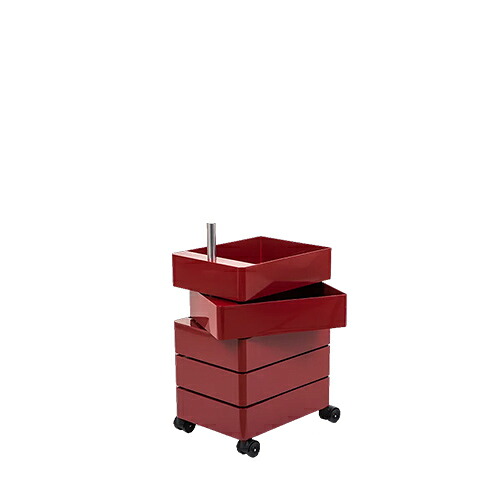 Magis（マジス）収納家具360°CONTAINER 5 drawers ボルドー / ブラックキャスター
