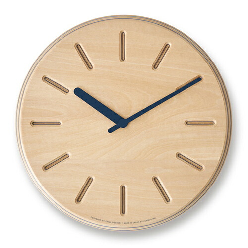 Lemnos（レムノス）掛時計 Paper-Wood CLOCK（ペーパーウッド クロック）Φ290mm ネイビー